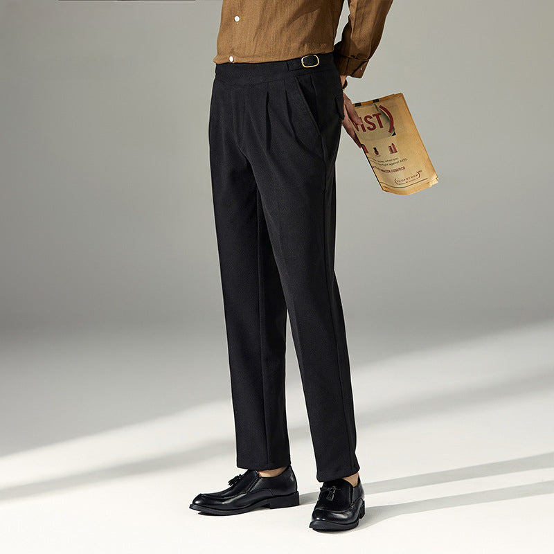 Autumn and Winter Slim Business Adjustable Waist Casual Pants
