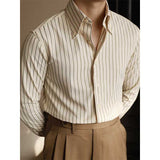 Men's Business Casual Striped Button Down Shirt