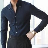 Men's Business Casual Slim Lapel Shirt
