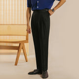 Italian Straight High Waist Casual Linen Trousers