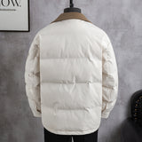 Men's Casual Color Block Jacket, Lapel Long Sleeve Coat, Patchwork Lightweight Outerwear
