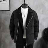 Men's Casual Color Block Jacket, Lapel Long Sleeve Coat, Patchwork Lightweight Outerwear