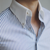 Men's Vintage Business Casual Striped Shirt