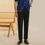 Italian Straight High Waist Casual Linen Trousers