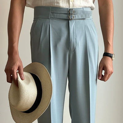 Casual Trousers, Drapey High-Waisted Straight Trousers