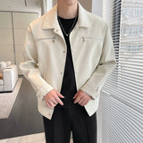 Men's Casual Business Houndstooth Zip-Up Jacket