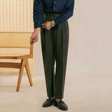Italian Straight High Waist Casual Linen Trousers