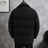 Men's Casual Color Block Jacket, Lapel Long Sleeve Coat, Patchwork Lightweight Outerwear