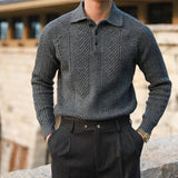 Men's Autumn and Winter Casual Lapel Bottoming Sweater
