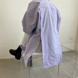 Men's Vintage Purple Back Slit Thin Shirt
