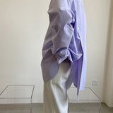 Men's Vintage Purple Back Slit Thin Shirt