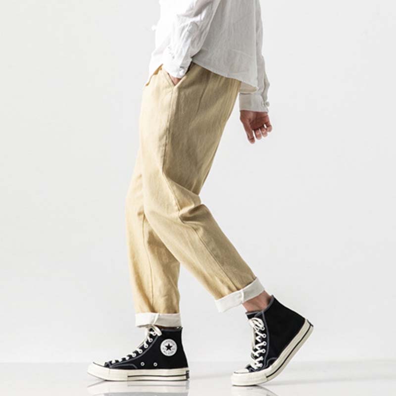 Men's Vintage Elastic Waist Harem Wash Jeans