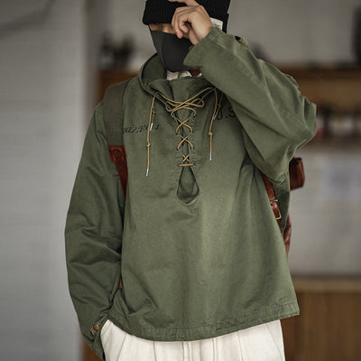 Retro Military Style Casual  Pullover Hoodies