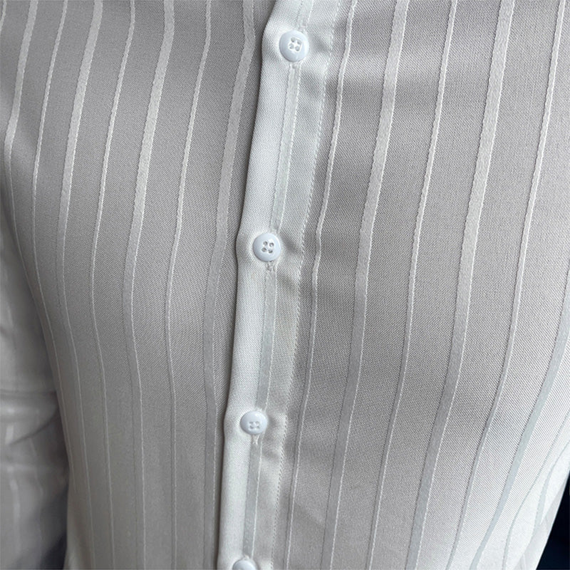 Men's Business Slim Striped Shirt