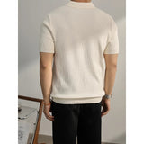 Cool-feel Knitted Blend Casual Polo Shirt