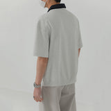 Patchwork Fake Two-piece POLO Shirt