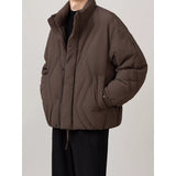 Casual White Duck Down Stand-up Collar Short Down Jacket