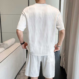 Summer Casual Men's Thin T-shirt Short-sleeved Shorts Suit