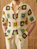 Knitted Cuban Collar Beach Casual Loose Cardigan