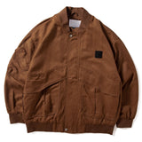 Men's Loose Casual Vintage Jacket, Retro Streetwear Coat, Lightweight Fall Outerwear