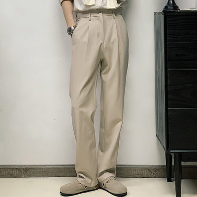 Korean Style Straight-leg Casual Trousers