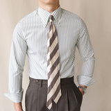 Striped Slim Lapel Shirt