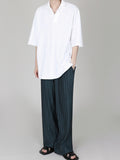 Ice Silk Loose Pleated Drape Wide-leg Pants