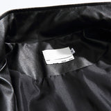 Men's Stand Collar Leather Jacket, Casual Motorcycle Biker Coat, Windproof Outerwear