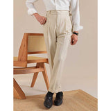 Italian Style Double Button Striped Suit Trousers