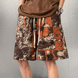 Casual Loose Printed Quick-drying Wide-leg Shorts