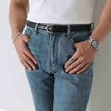 Leather Casual Men's Belt with Pin Buckle
