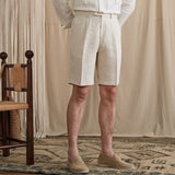 Breathable Linen Elastic High-Waisted Casual Shorts