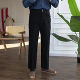 Men's Vintage Jeans Straight Leg Washed Cotton Casual Pants