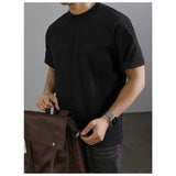 Men's Premium Breathable T-Shirt Soft Solid Color Crew Neck Casual Tee