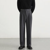 Italian Casual Straight-leg Loose Trousers