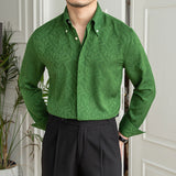 Casual Jacquard Long Sleeve Shirt