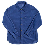 Multicolor Square Neck Corduroy Shirt