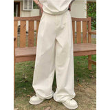Casual Drape Straight Suit Trousers