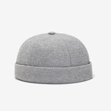 Brimless Solid Color Cuffed Hat