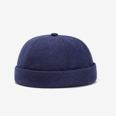 Brimless Solid Color Cuffed Hat