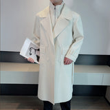 Winter Holiday Two-piece Spliced Stand Collar Long Over-the-knee Coat