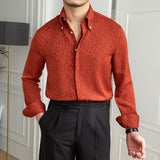 Casual Jacquard Long Sleeve Shirt