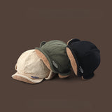 Lambswool Thick Warm Earflaps Hat