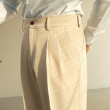 High Waist Straight No Ironing Wide Leg Trousers