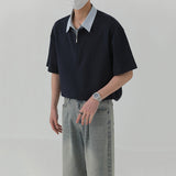Patchwork Fake Two-piece POLO Shirt