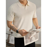 Cool-feel Knitted Blend Casual Polo Shirt