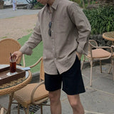 Loose-Fit Long-Sleeve Linen Shirt