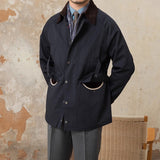 Vintage Waterproof Windbreaker Corduroy Lapel Jacket