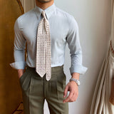 Men's Business Formal Long Sleeve Casual Button-Down Shirt