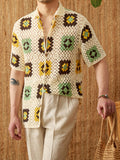 Knitted Cuban Collar Beach Casual Loose Cardigan